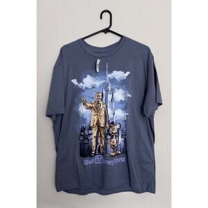 Walt Disney World Partners Statue Mickey Mouse & Walt Disney Shirt (NWT) - Large